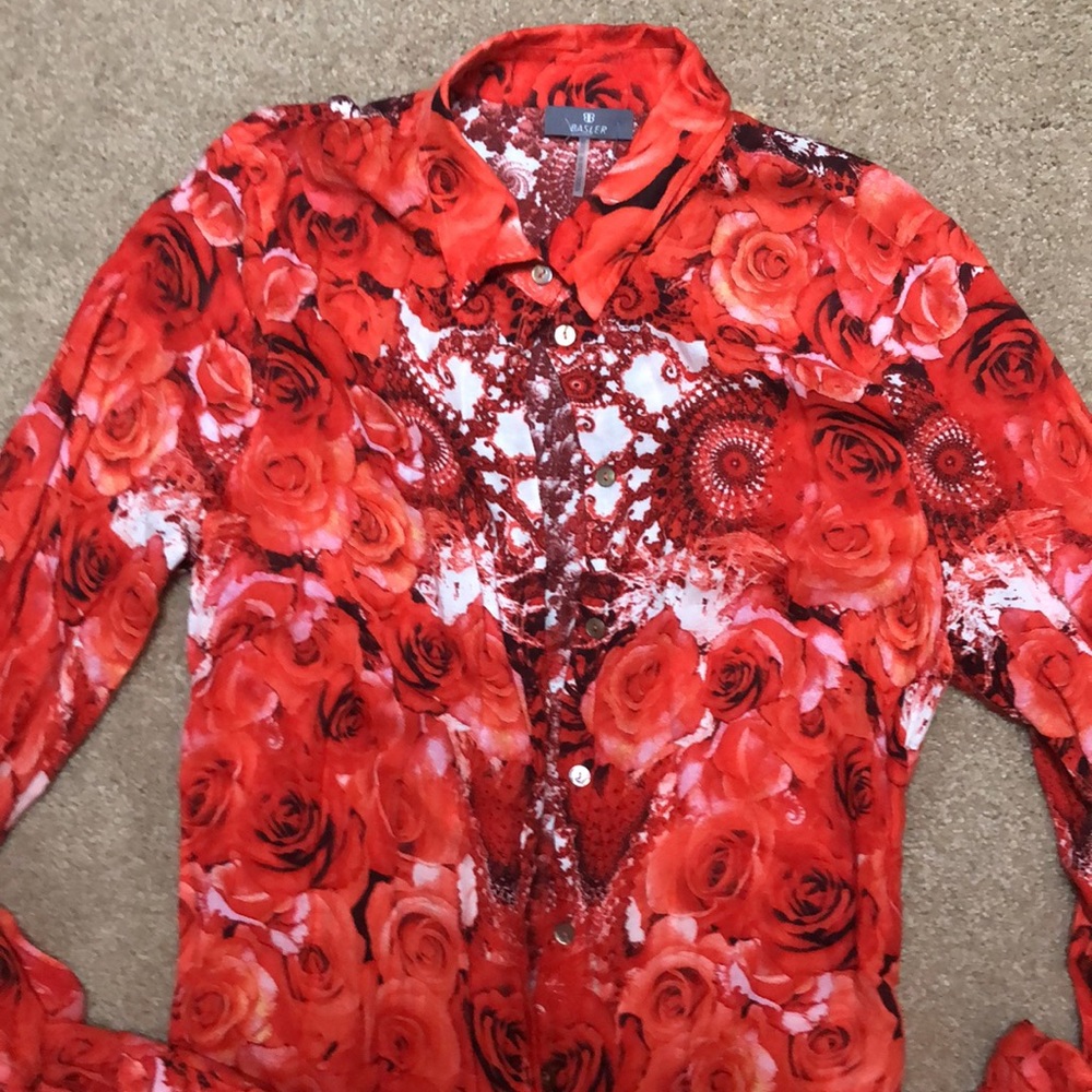 Basler button down viscose top- size 10 - simply put - stunning